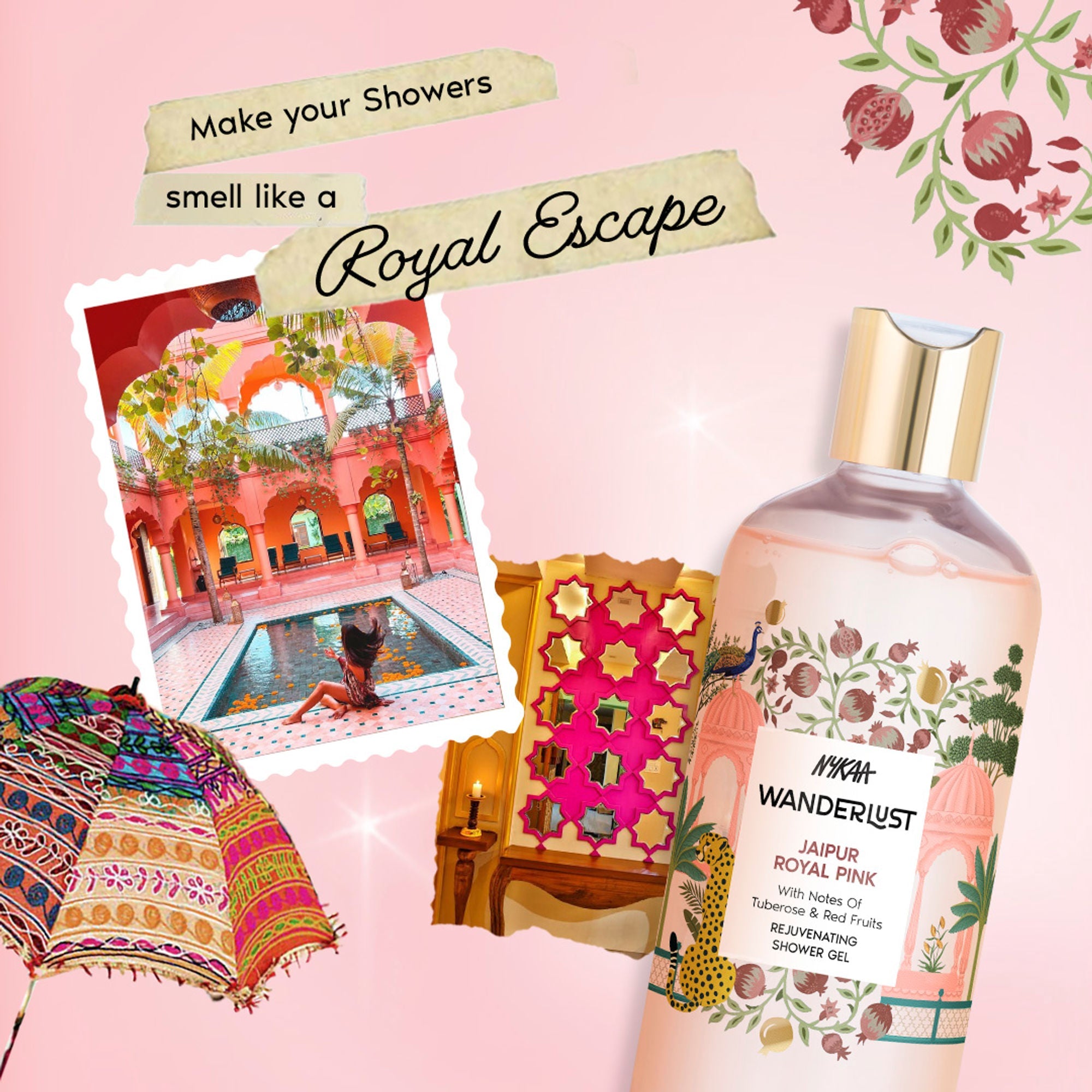 Wanderlust Shower Gels - Jaipur Royal Pink