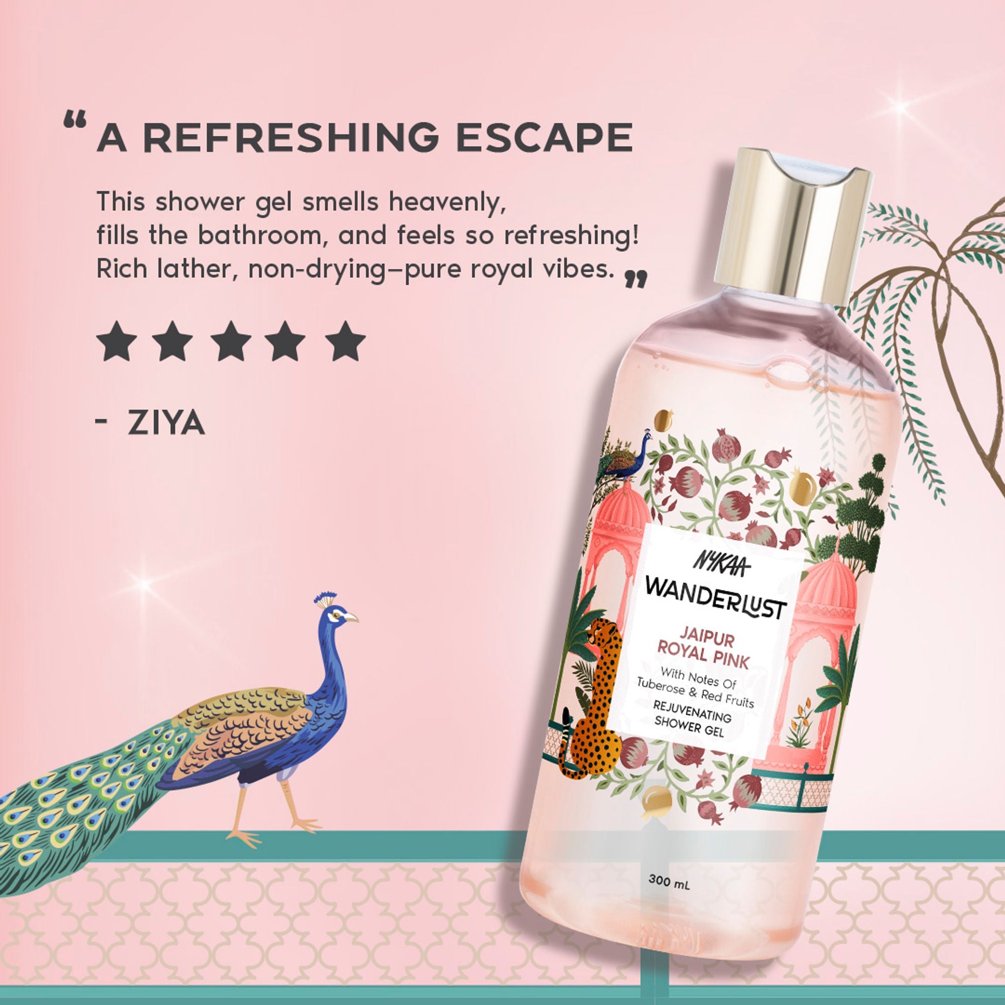 Wanderlust Shower Gels - Jaipur Royal Pink