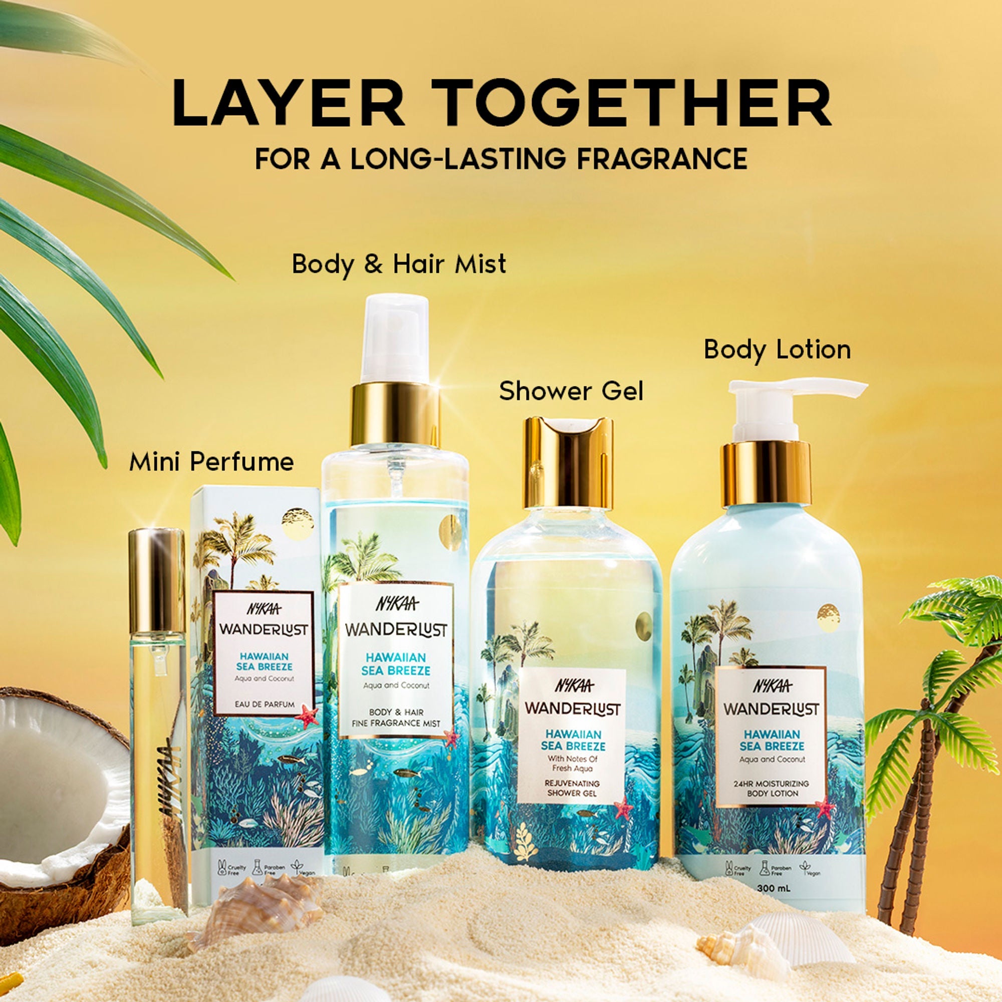 Wanderlust Shower Gels - Hawaiian Sea Breeze