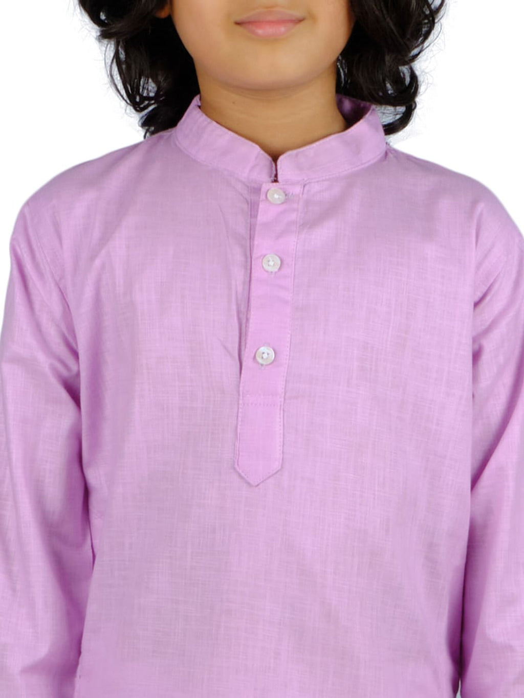 Sethukrishna Boys Lavender Pure Cotton Kurta with Dhoti Pants