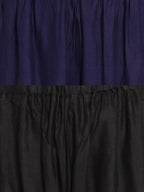 TAG 7 Women Pack Of 2 Black & Navy Blue Solid Flared Palazzos