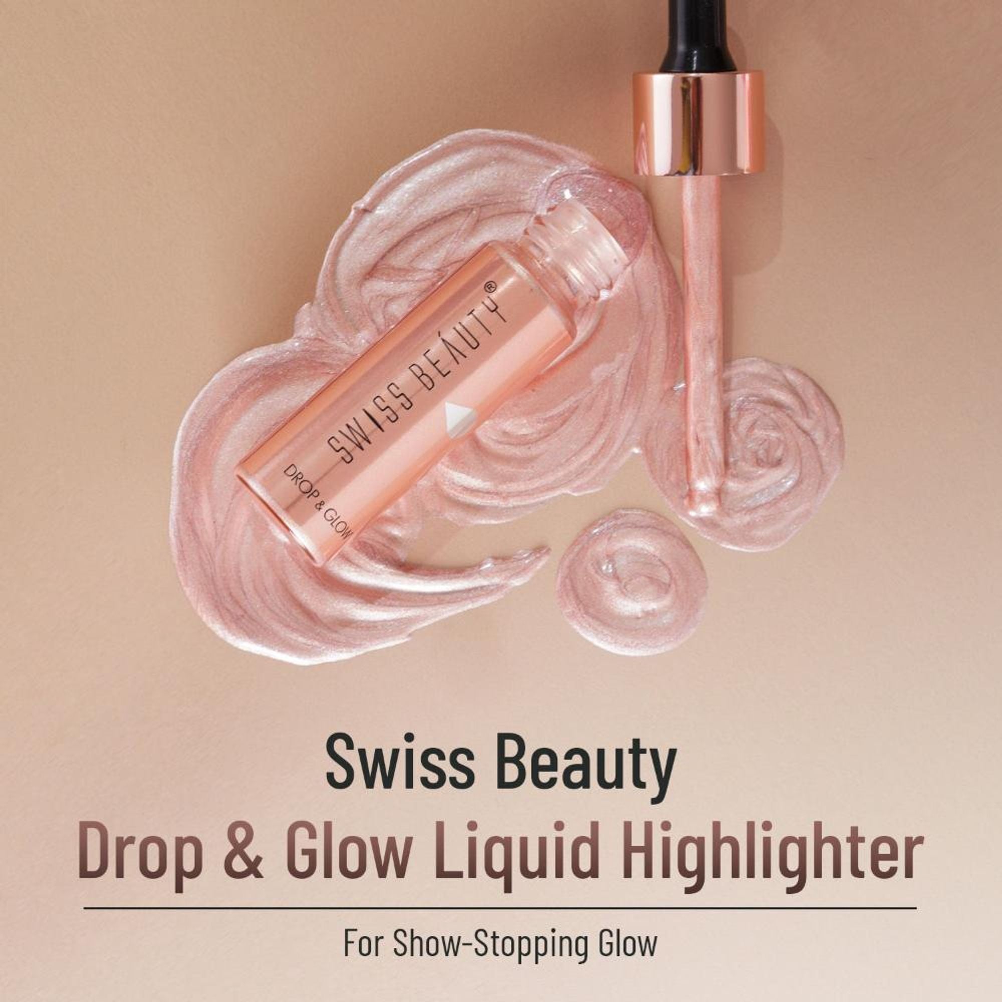 Swiss Beauty Drop and Glow Liquid Highlighter , Shimmer Shine , Dewy Finish - 03 Metal - Distacart