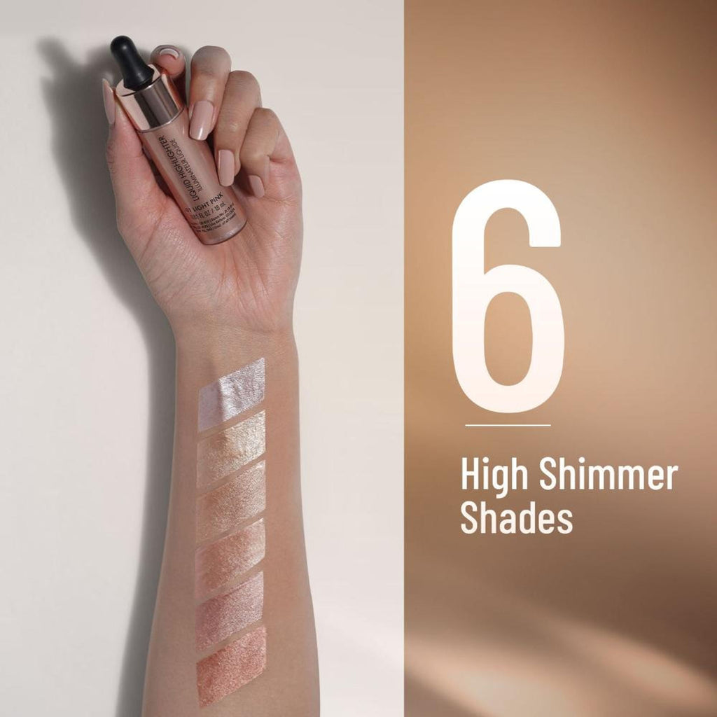 Swiss Beauty Drop and Glow Liquid Highlighter , Shimmer Shine , Dewy Finish - 04 Light Brown - Distacart
