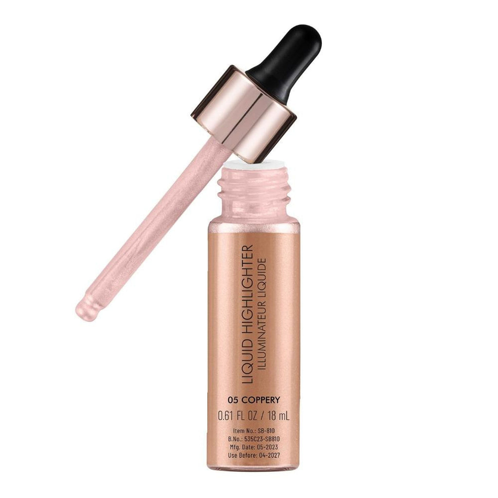 Swiss Beauty Drop and Glow Liquid Highlighter , Shimmer Shine , Dewy Finish - 05 Coppery - Distacart