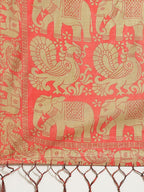 Saree Mall Black & Beige Art Silk Printed Bhagalpuri Saree - Distacart