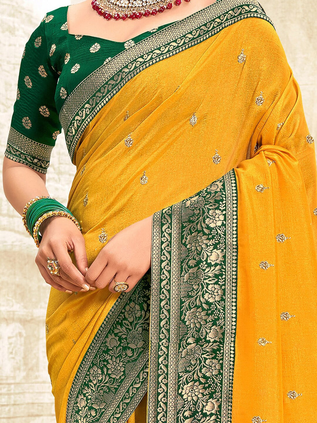 Saree Mall Woven Design Zari Silk Blend Sarees