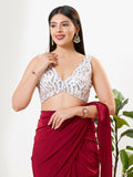 Joban Fashion Copper Sequence Padded Blouse With V Neck Sleeveless - Distacart
