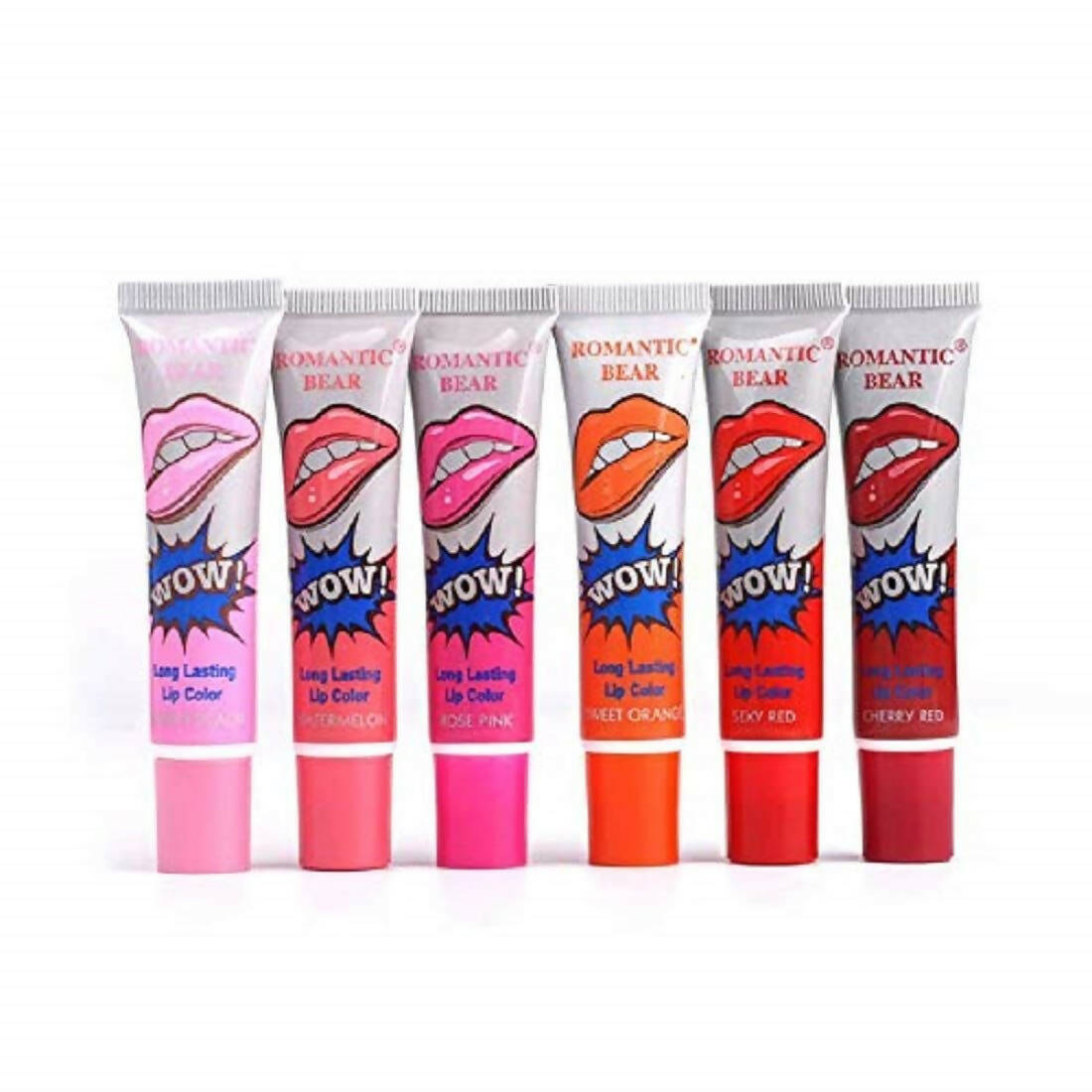 Favon Pack of 6 Romantic Bear Peel off Lipcolors
