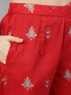 Aks Ethnic Motifs Printed Kurta With Palazzos & Dupatta