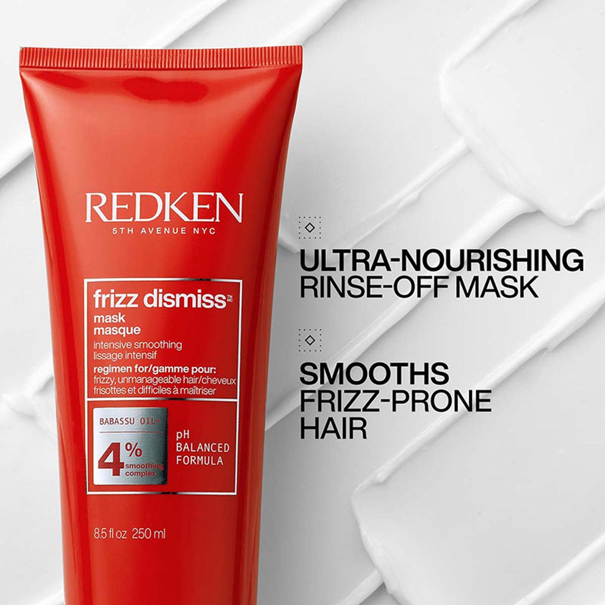 Redken Frizz Dismiss Mask With Smoothening Complex For Dry & Dull Hair - Anti Frizz