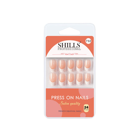 Shills Professional Reusable Press On Nails French Square - SPN732