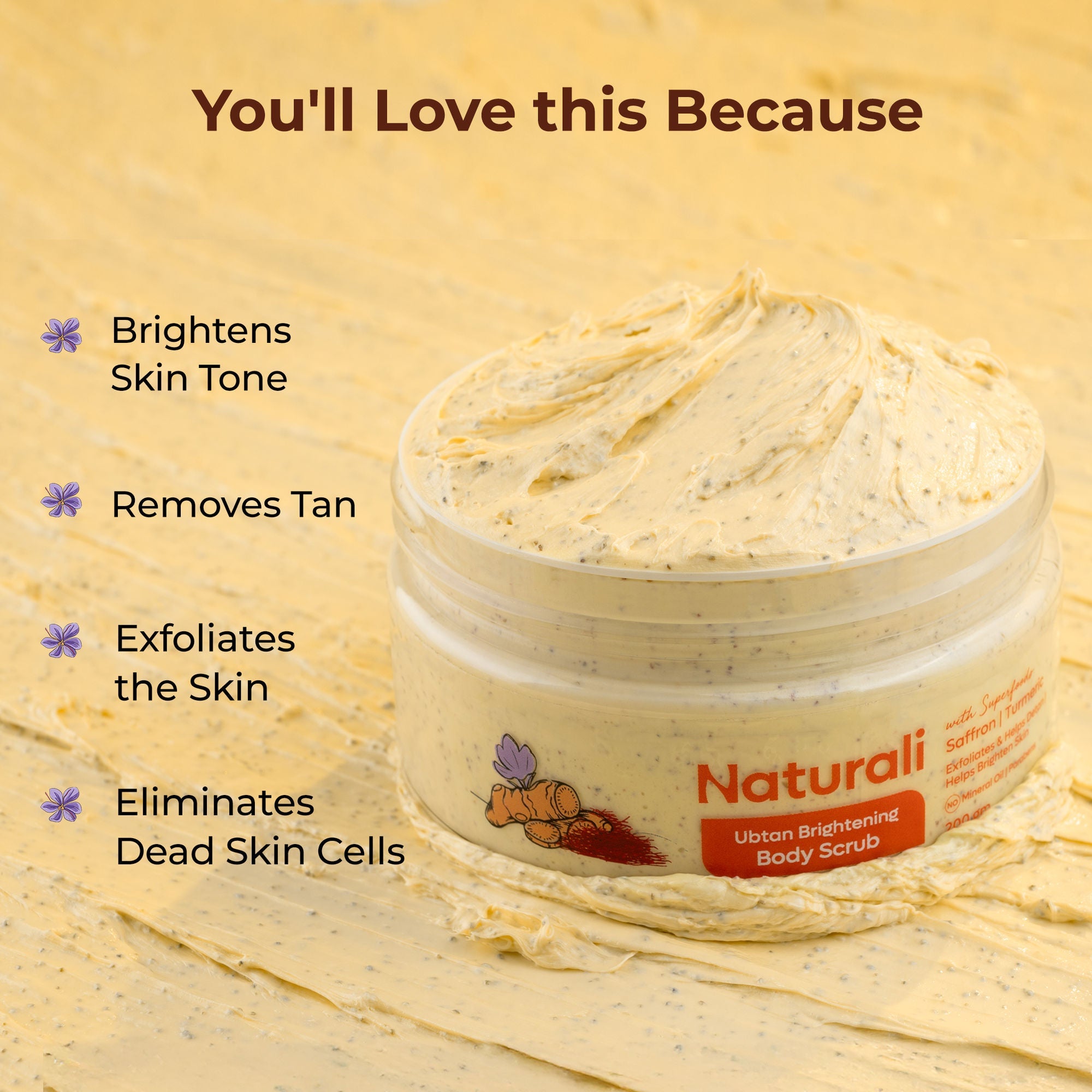 Naturali Ubtan Brightening Body Scrub