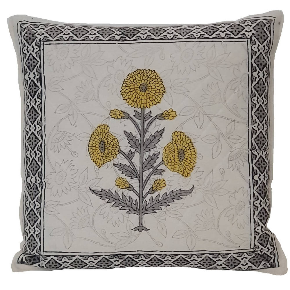 The Decor Nook Yellow Sunflower Print Cushion Cover