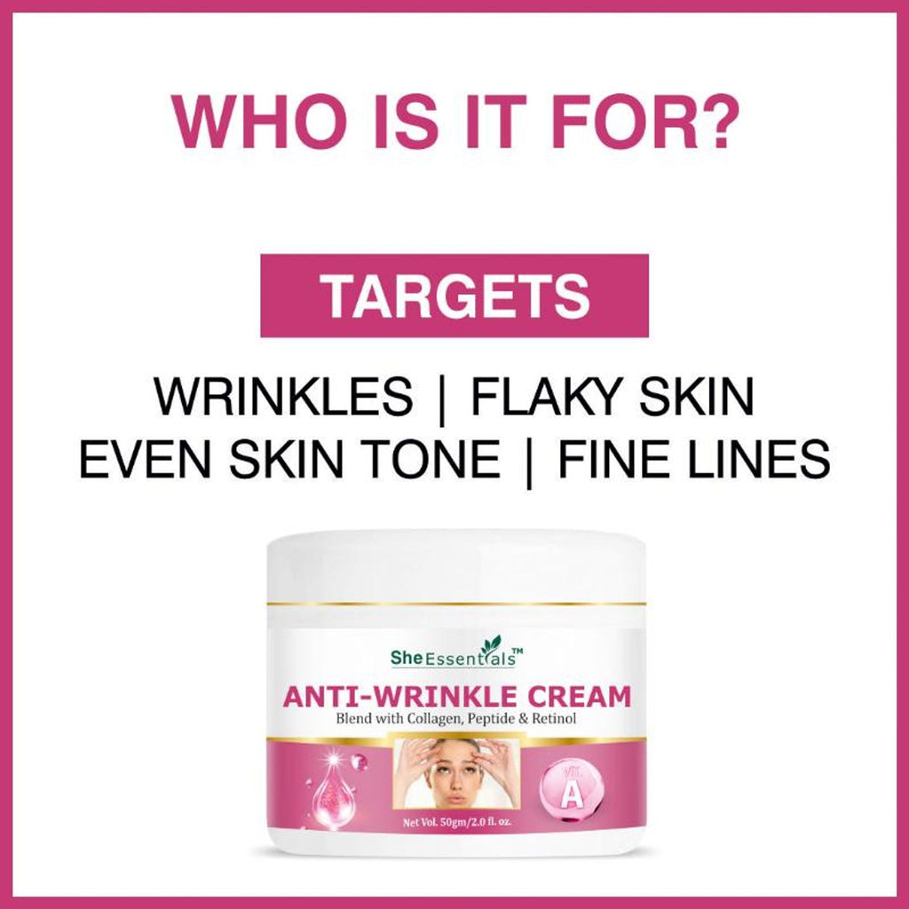 She Essentials Anti Wrinkle Face Cream With Peptide & Retinol