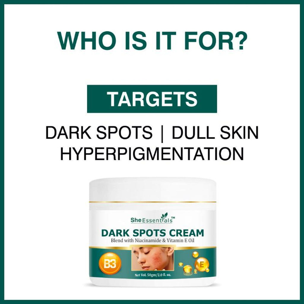 She Essentials Dark Spot Corrector Cream, Niacinamide & Vitamin E Oil
