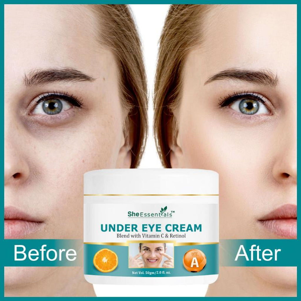 She Essentials Hydrating Natural Under Eye Cream With Vitamin C & Retinol