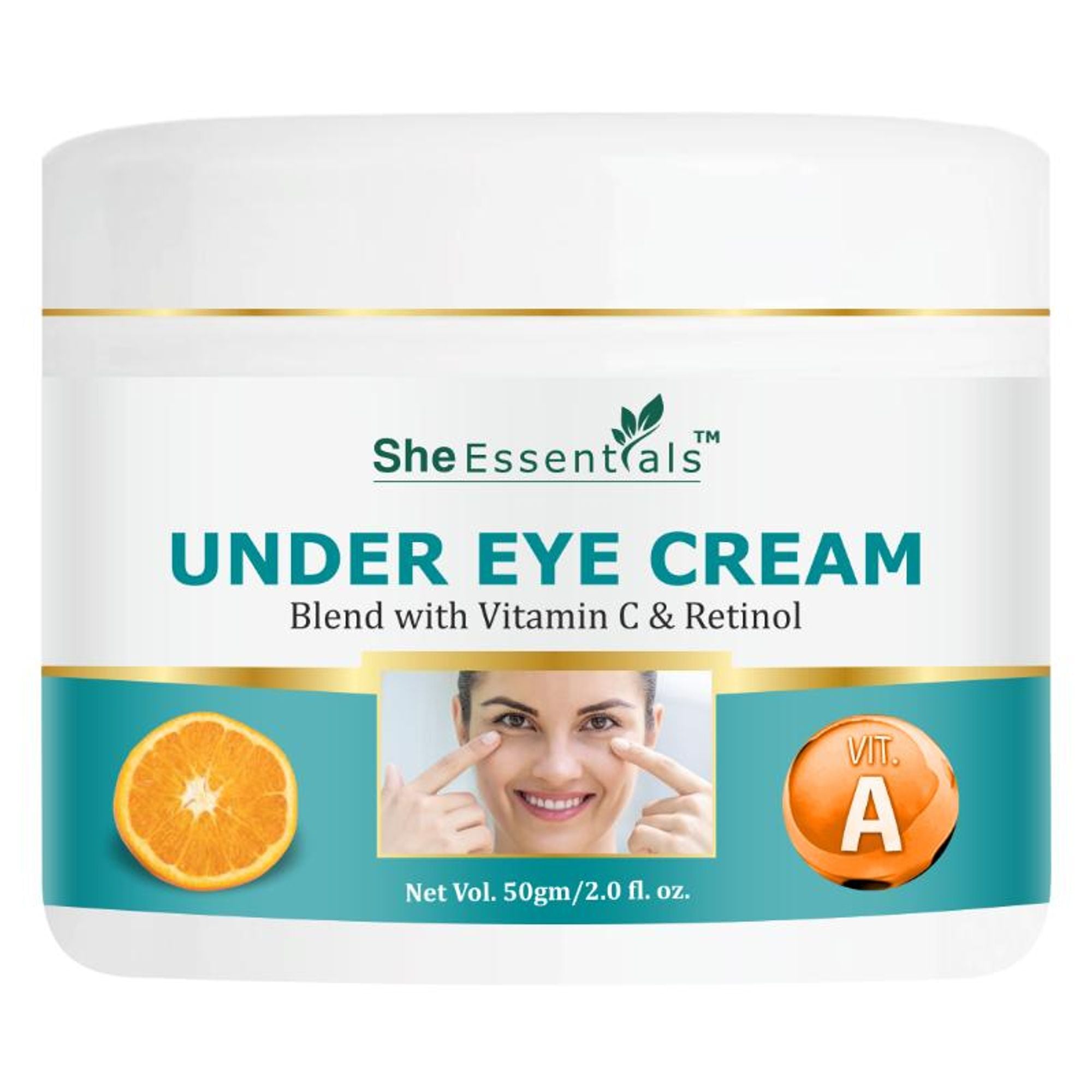 She Essentials Hydrating Natural Under Eye Cream With Vitamin C & Retinol
