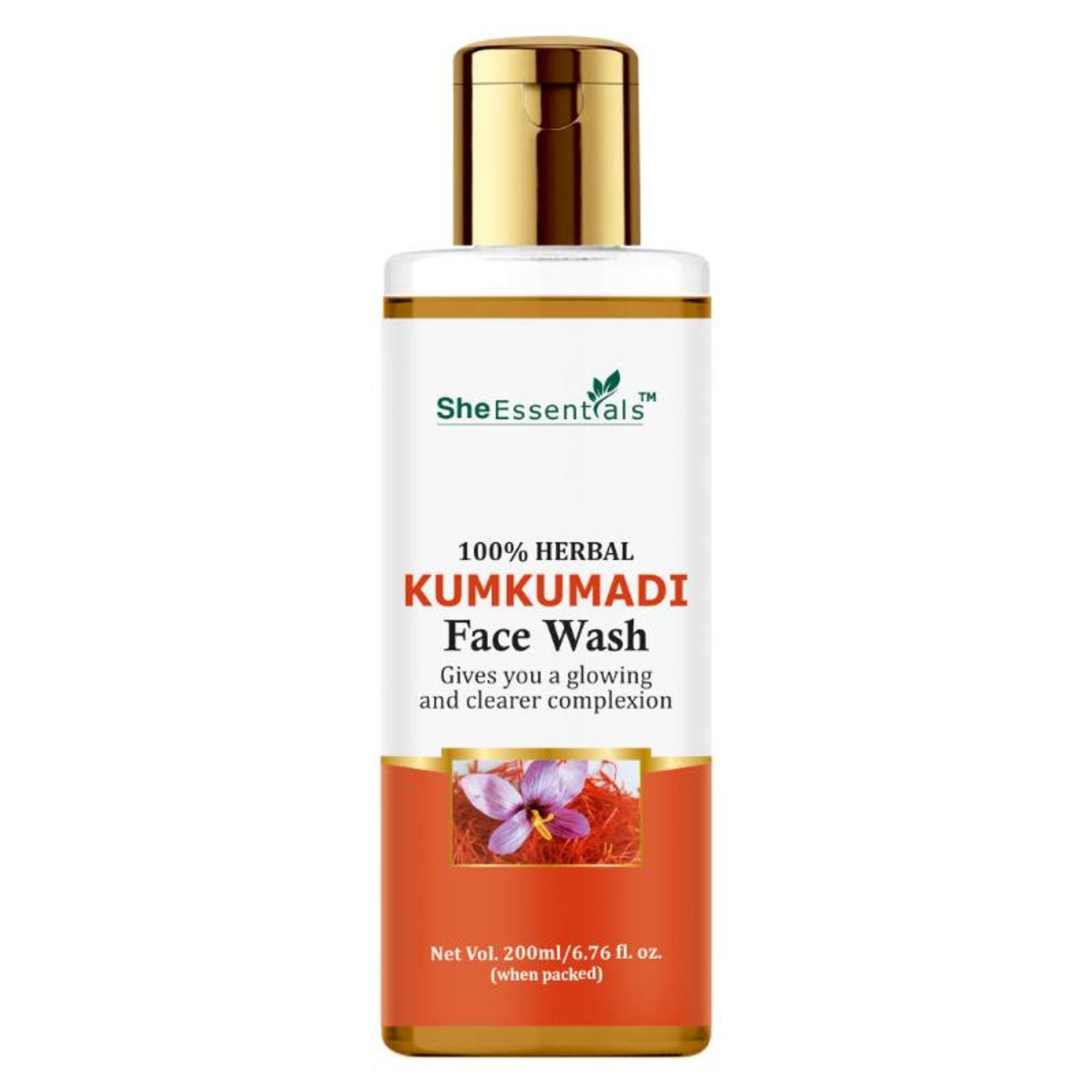 She Essentials Kumkumadi Glow Face Wash - Reduces Pigmentation & Dark Spots