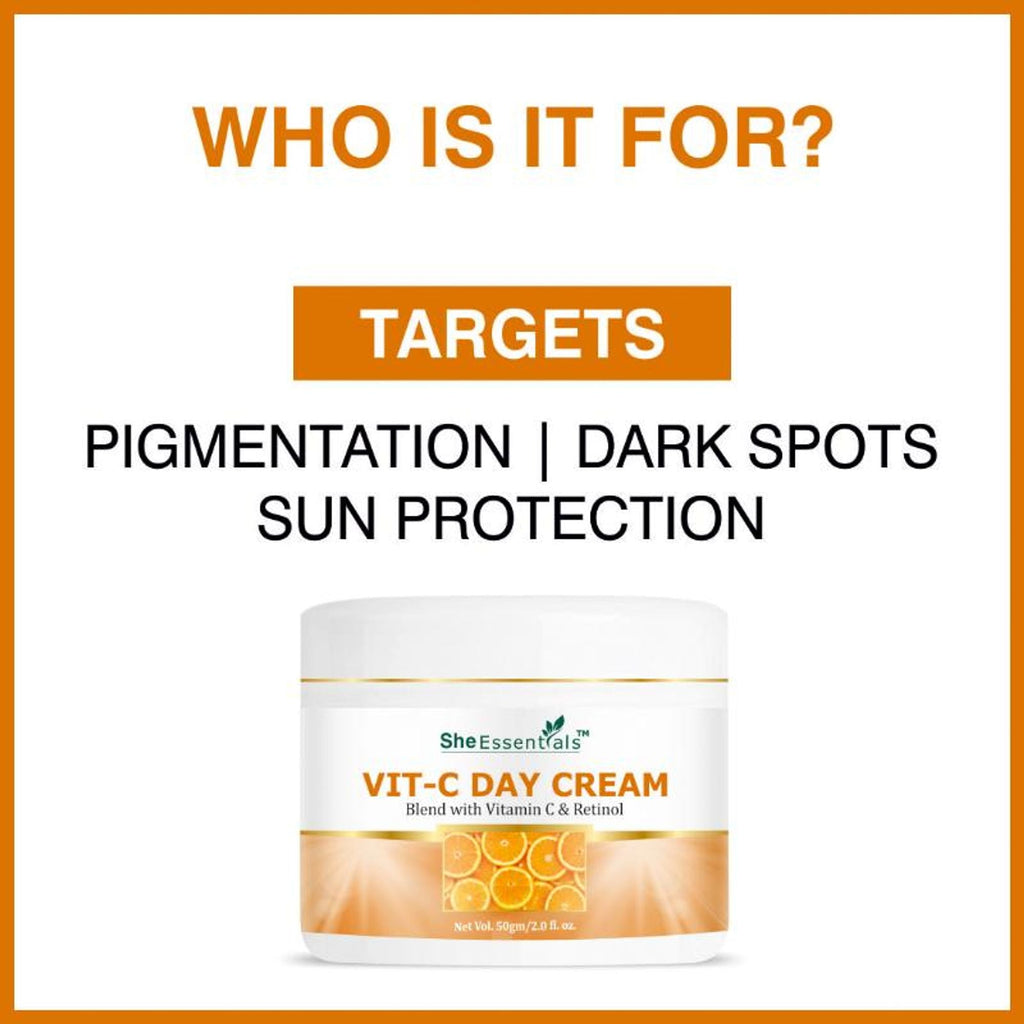 She Essentials Vitamin C Day Cream With Spf 30 With Vitamin C & Retinol