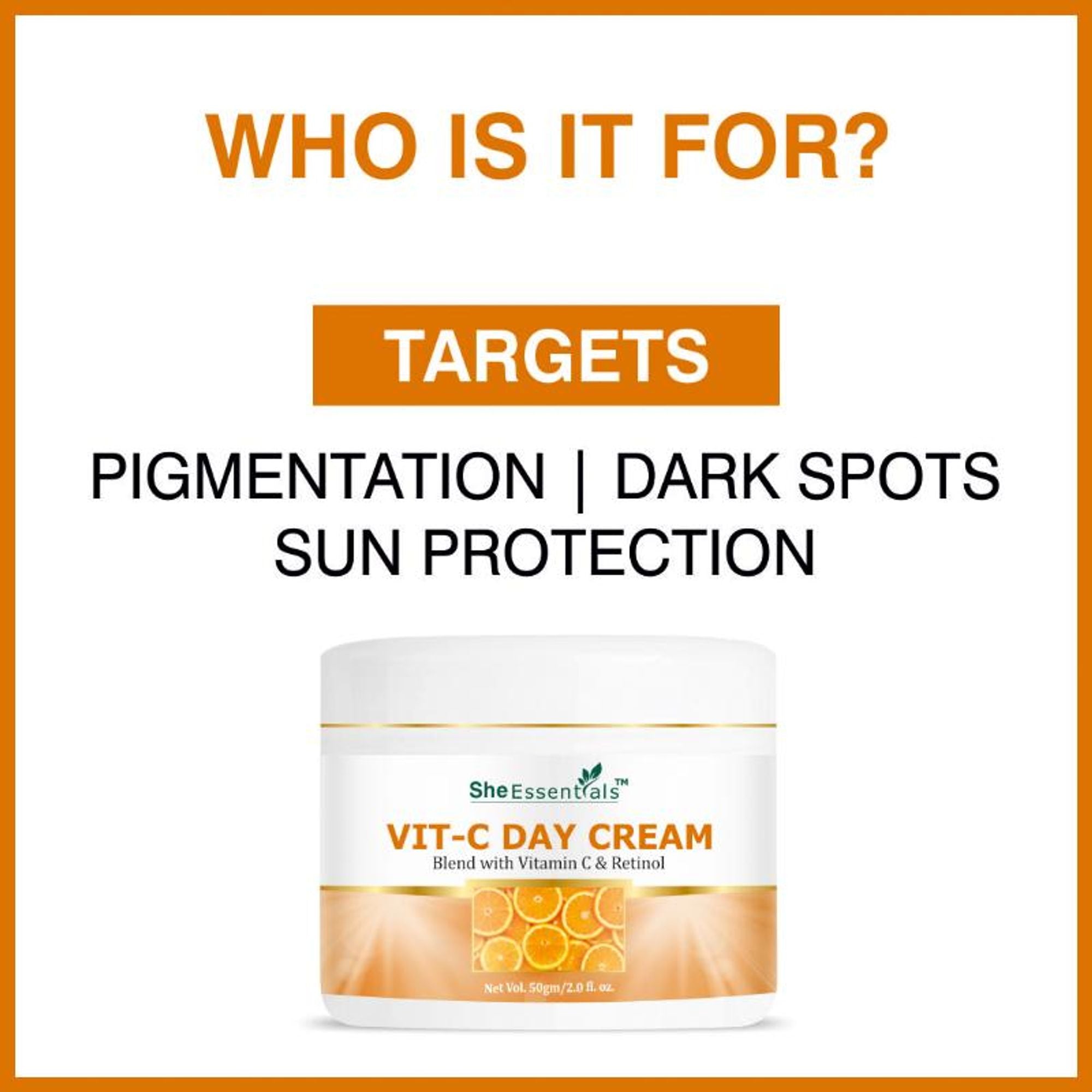 She Essentials Vitamin C Day Cream With Spf 30 With Vitamin C & Retinol