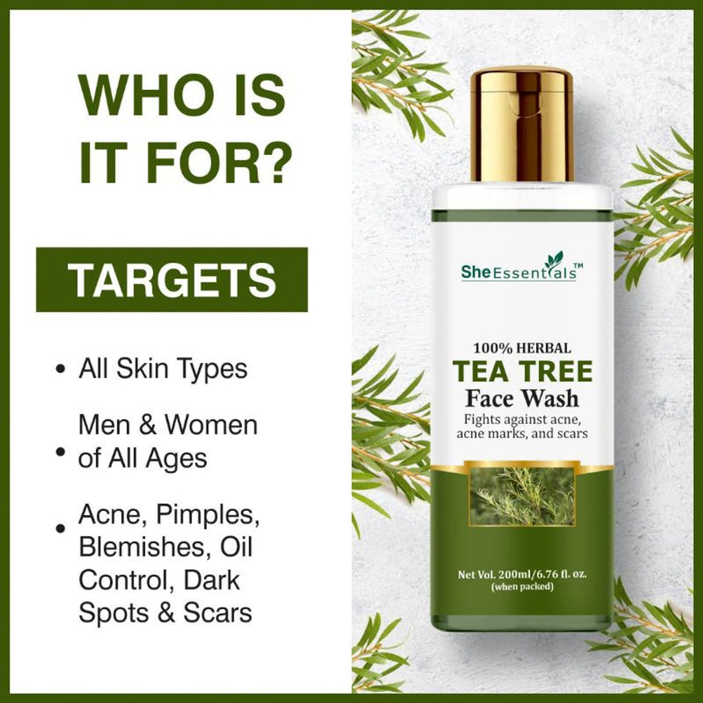 She Essentials Tea Tree Oil Face Wash For Acne Control