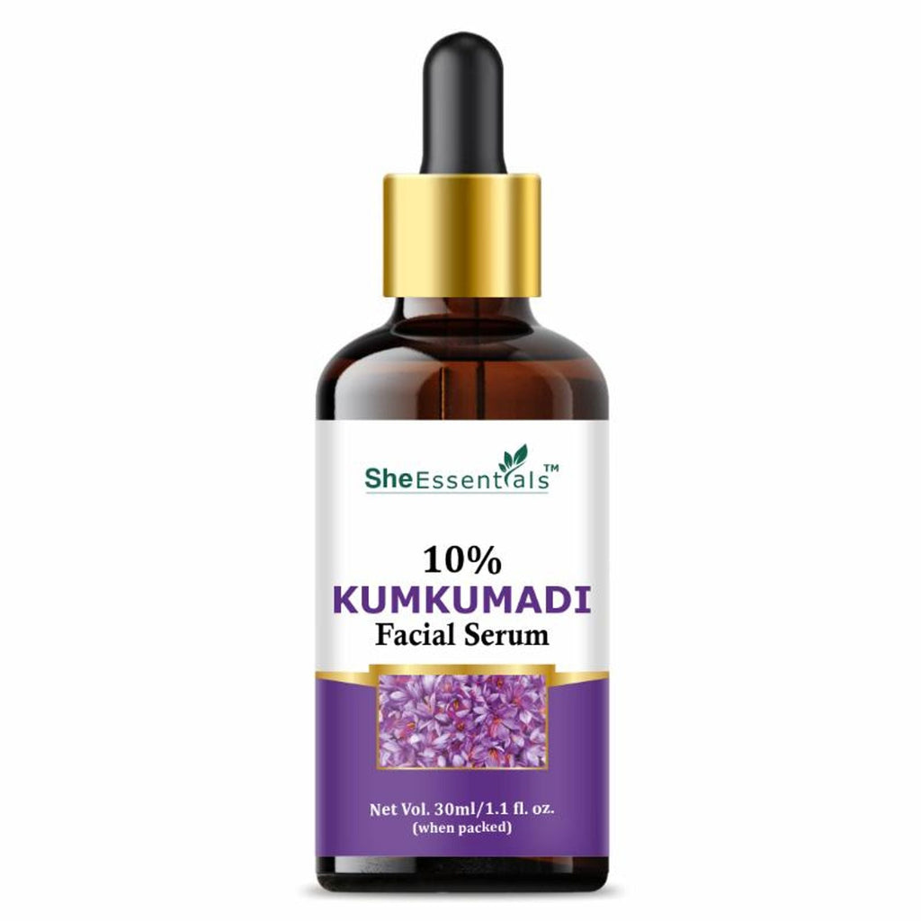 She Essentials Kumkumadi Tailam Saffron Night Serum Face Oil For Skin Glow, Anti Aging, Dark Spots