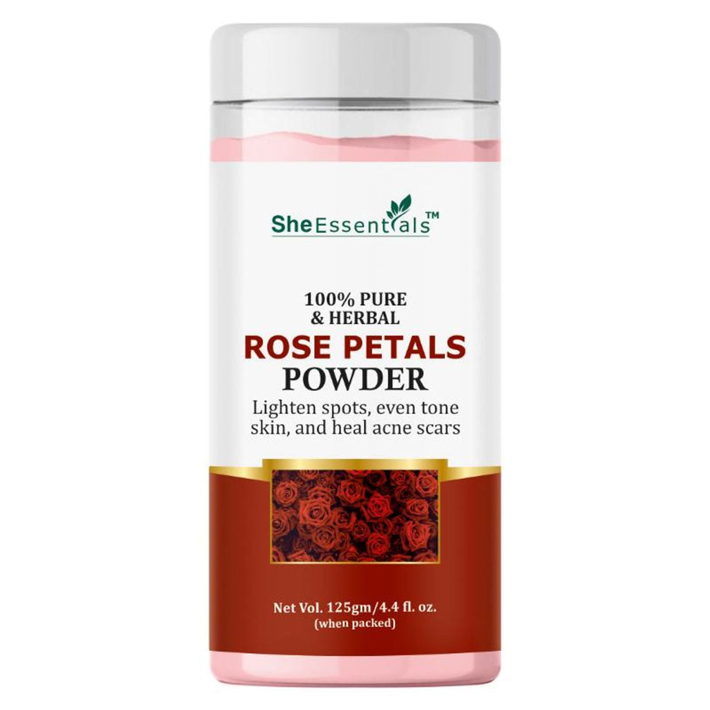 She Essentials Rose Petals Powder For Face Pack & Mask - Men & Women