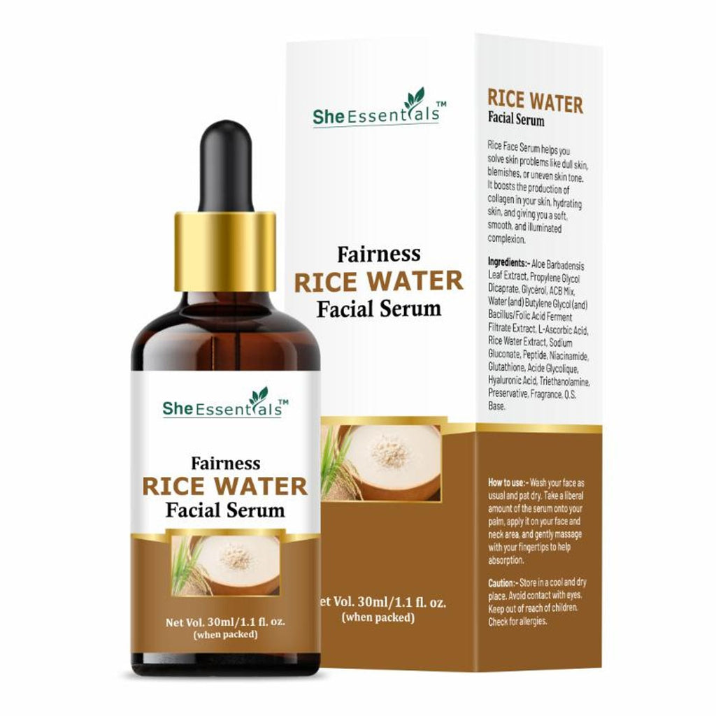 She Essentials Rice Water Fairness Face Serum For All Types Of Skin