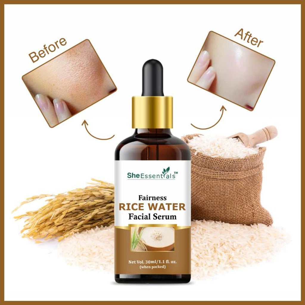 She Essentials Rice Water Fairness Face Serum For All Types Of Skin