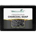 She Essentials Natural Handmade Charcoal Soap Deeply Cleanses An& Detoxifies