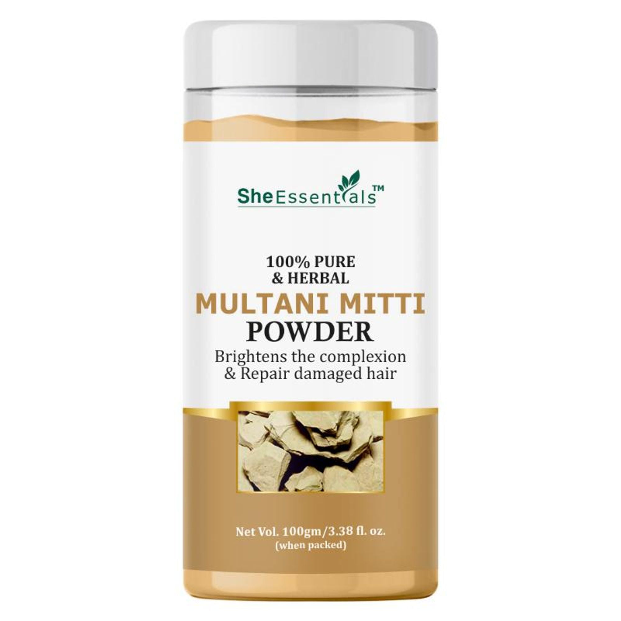 She Essentials 100% Natural Multani Mitti Powder For Face Pack & Mask