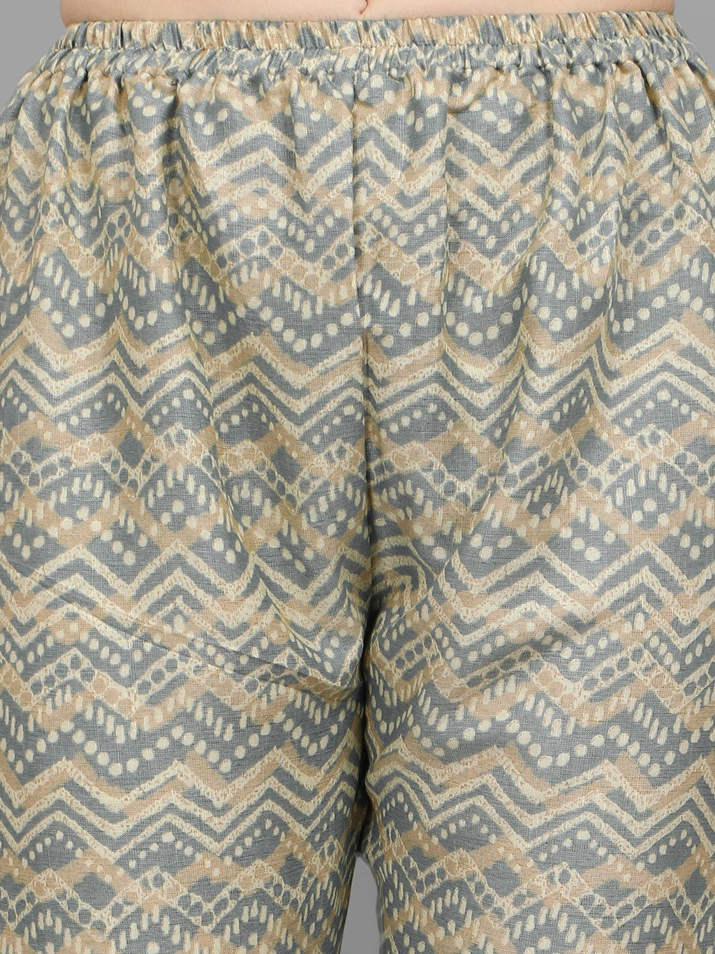 HERE&NOW Women Grey Ethnic Motifs Printed Kurta With Palazzos