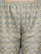 HERE&NOW Women Grey Ethnic Motifs Printed Kurta With Palazzos