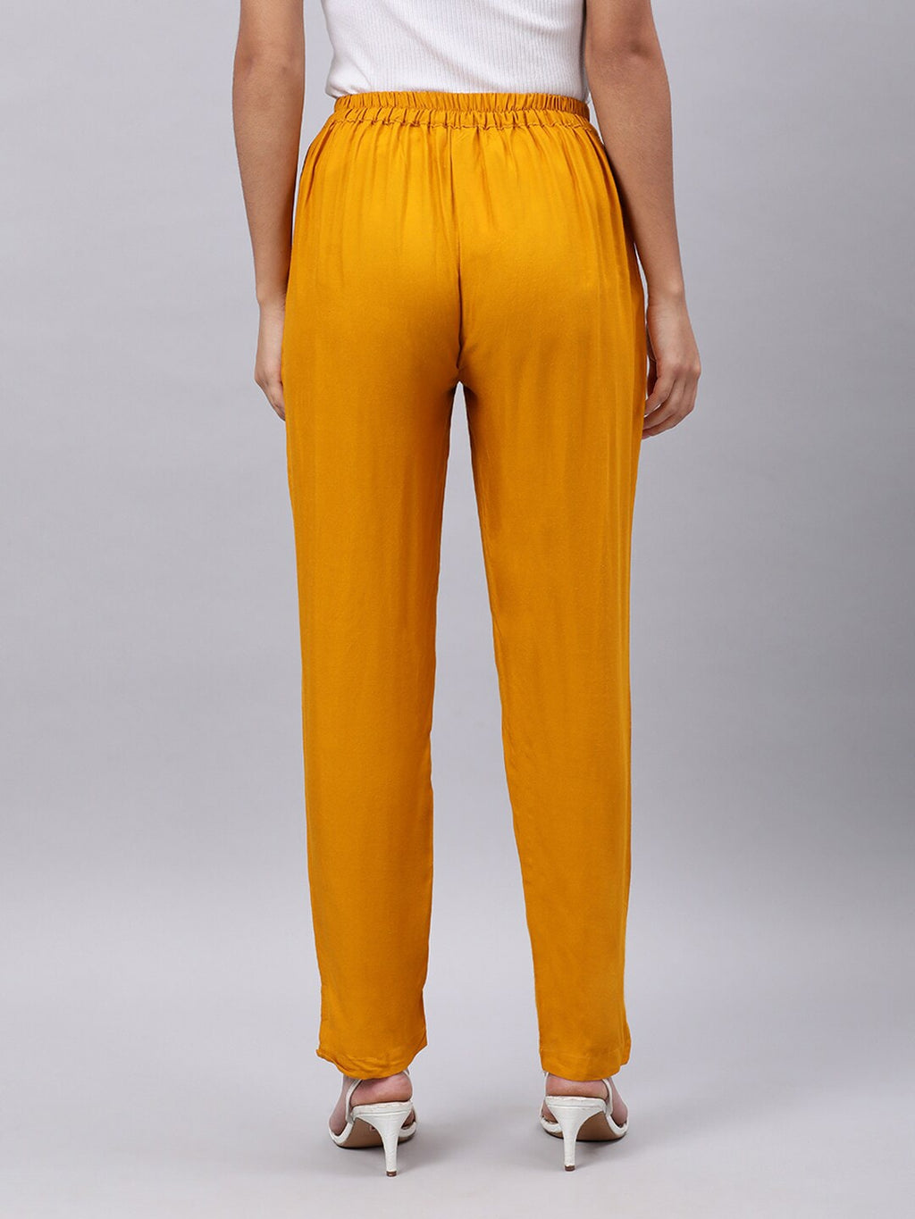 Souchii Yellow Liva Palazzos - Distacart