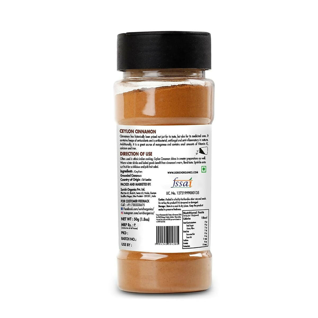 Sorich Organics Ceylon Cinamon Sticks Powder (Dalchini Powder) - Distacart