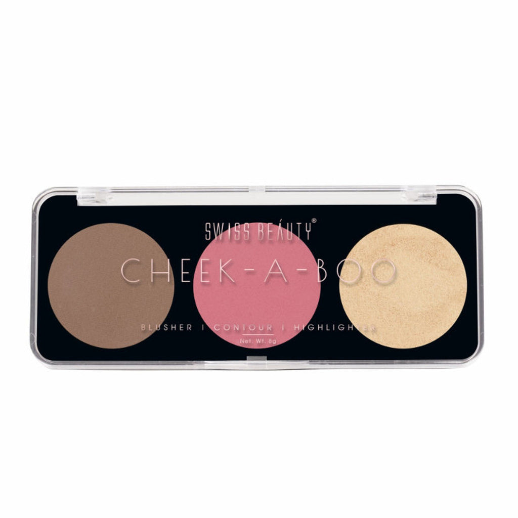 Swiss Beauty Cheek-A-Boo 3 In One Blushe Contour And Highlighter - 1 - Distacart