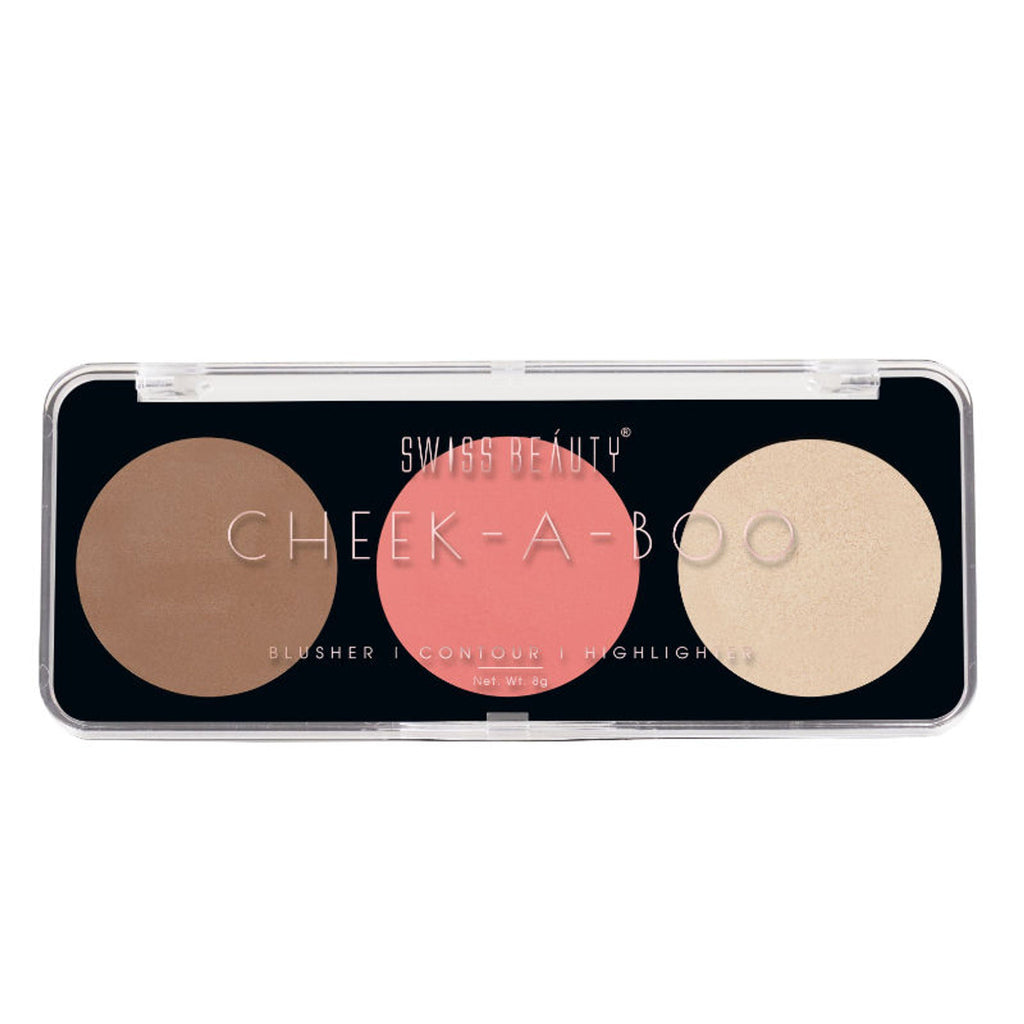 Swiss Beauty Cheek-A-Boo 3 In One Blushe Contour And Highlighter - 2 - Distacart