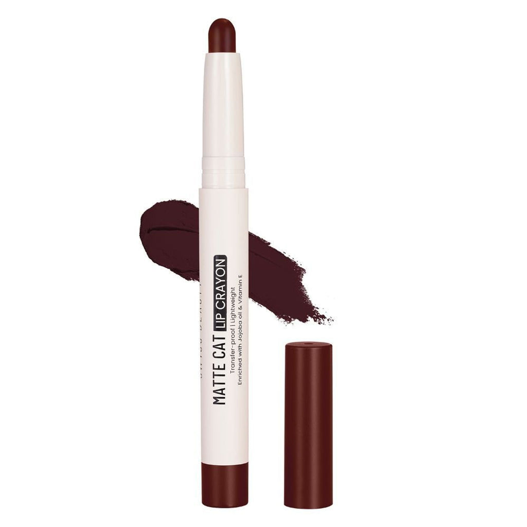 Swiss Beauty Non Transfer Matte Cat Lip Crayon - Wine Berry