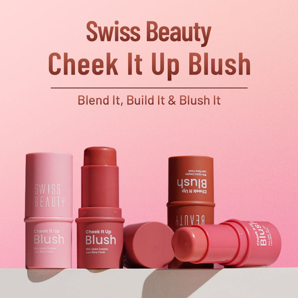 Swiss Beauty Cheek It Up Lumi-Matte Finish Blush - 6 Buffed With Rose - Distacart