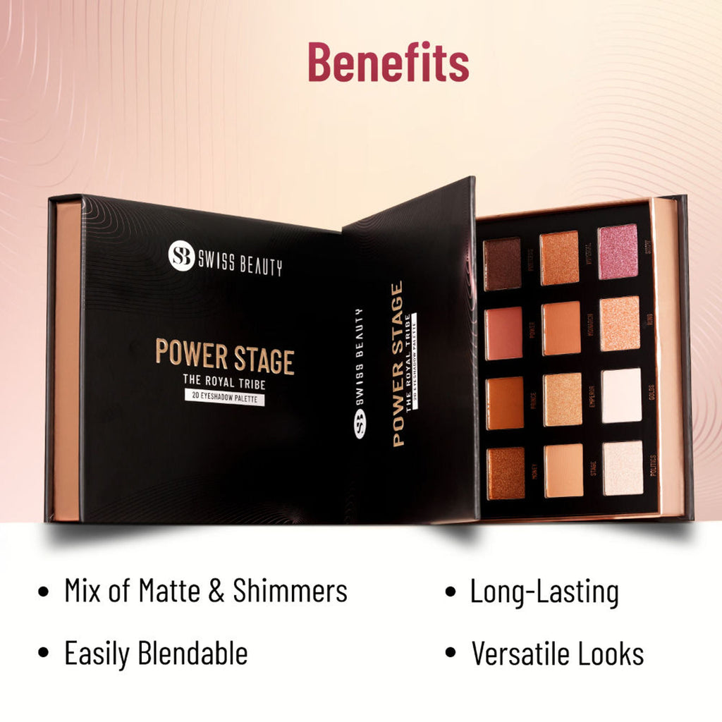Swiss Beauty Power Stage Eyeshadow Palette - 02 Royal Tribe