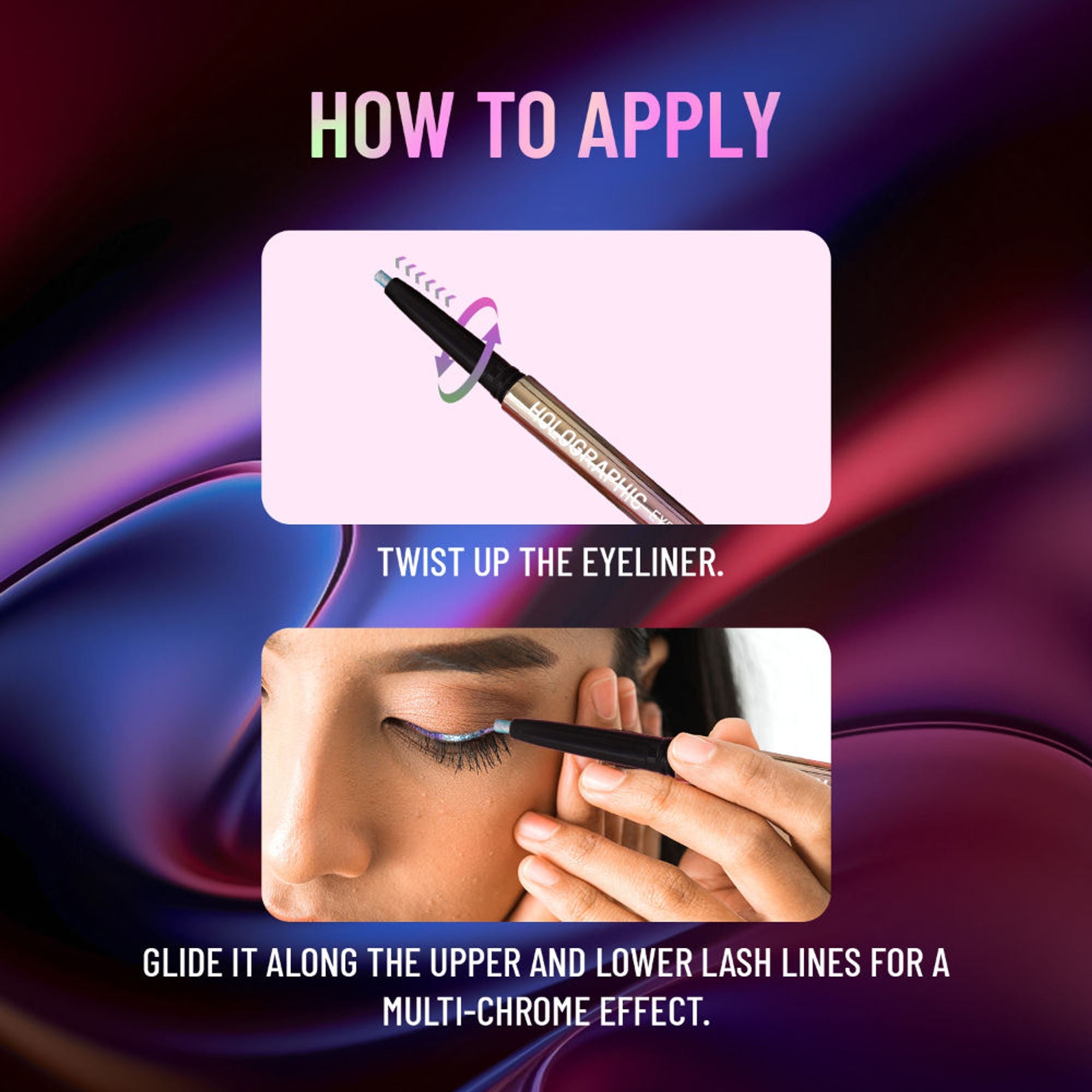 Swiss Beauty Holographic Eyeliner , Multi Chrome Effect , Water -Proof ,Smudge Proof - 3 Stardust - Distacart