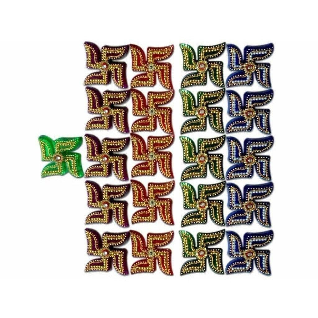 Swasthik Design Kumkum Box - 1 Piece