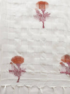 Yufta Women Pink And White Printed Kurta with Trouser & With Dupatta
