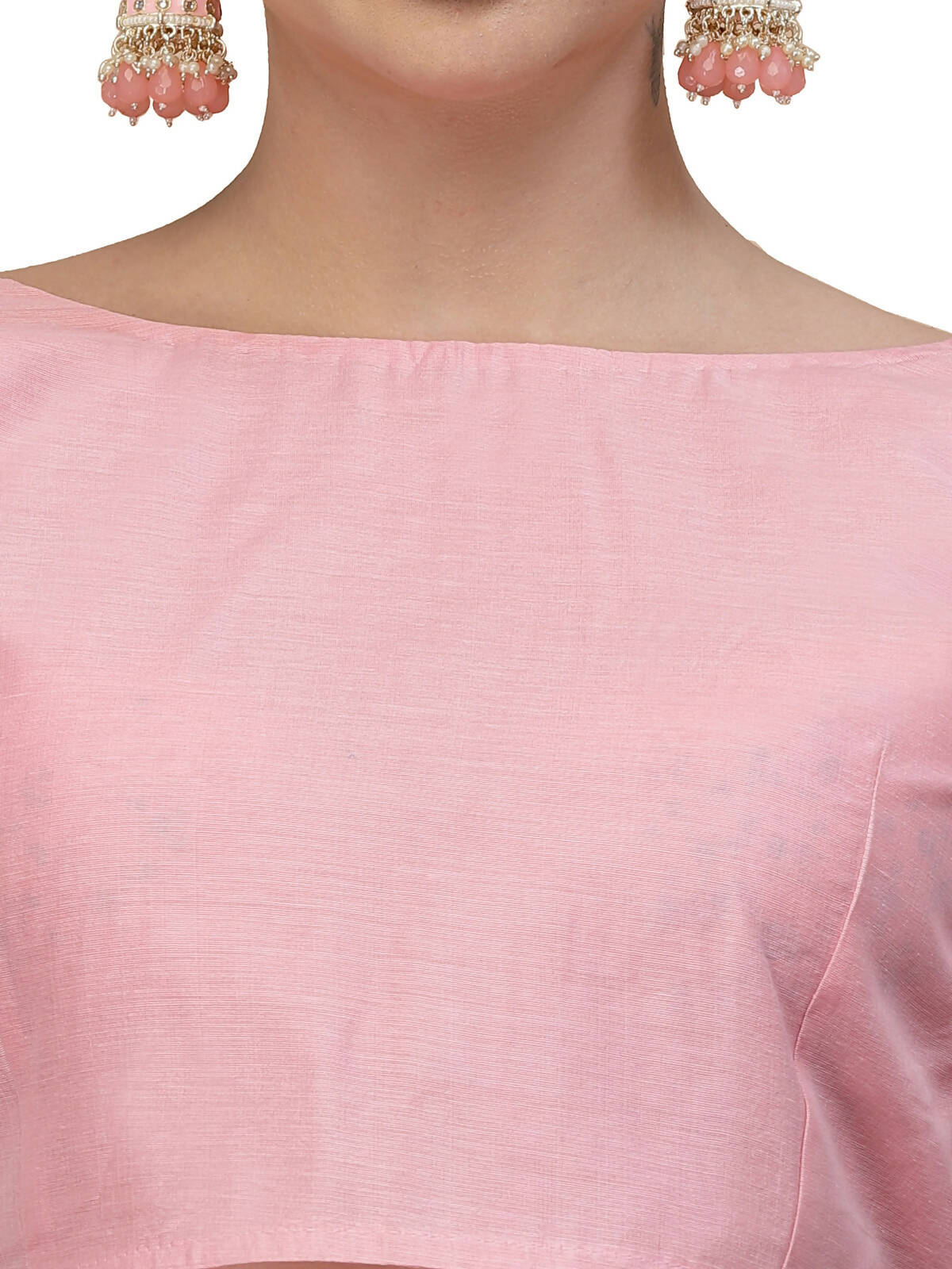 Light Pink Silk Blend Woven Design Saree With Unstitched Blouse Piece - Aloki