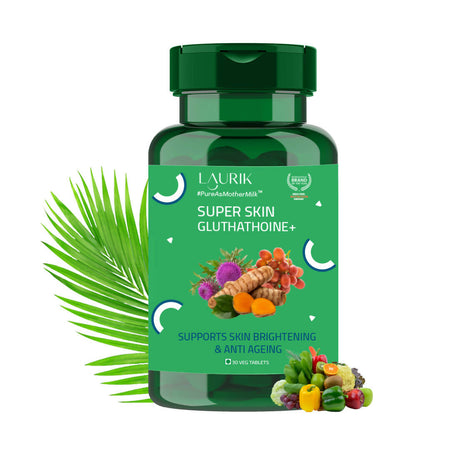 Laurik Glutathione Builder Tablets With Vitamin C,E,B6 & Antioxidant Support For Anti-Ageing, Youthful & Brightening Skin