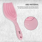 ZEYU Detangler Hairbrush with Removable Cleaning Brush - Pink