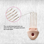 ZEYU Detangler Hairbrush with Removable Cleaning Brush - Pink