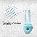 ZEYU Detangler Hairbrush with Removable Cleaning Brush - Blue