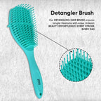 ZEYU Detangler Hairbrush for Curly Hair – 8-Row Flexible & Soft Nylon Bristles - Green