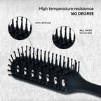 ZEYU Vent Hairbrush for Fast Drying and Detangling, Lightweight Brush - Black